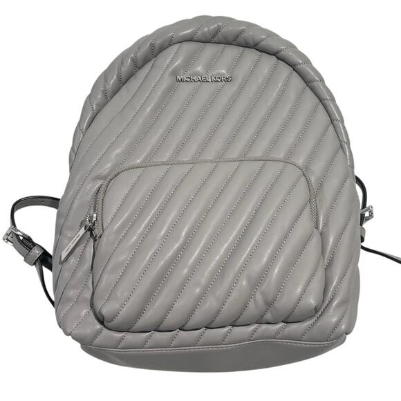 Michael Kors ERIN Gray Quilted Backpack - Picture 8 of 8